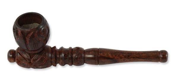 Drevená fajka Leafs hnedá