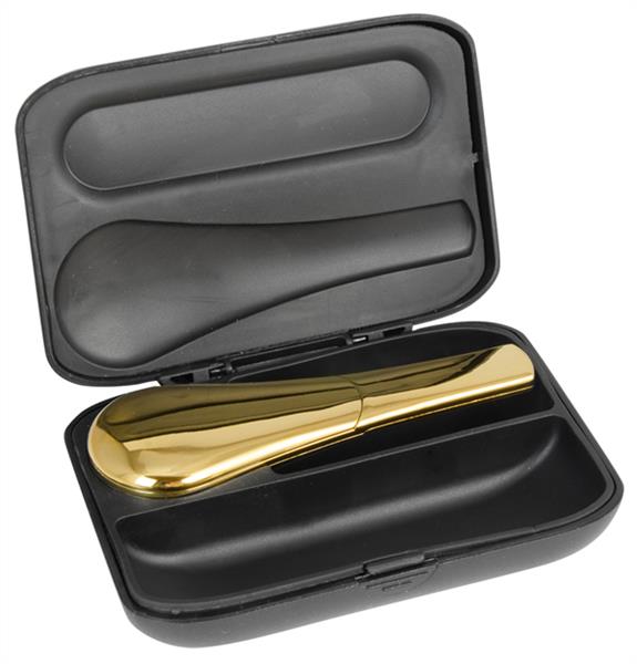 Fajka US Metal, dĺžka: 10cm - zlatá