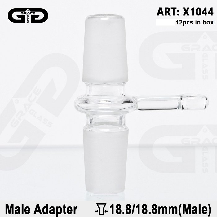 Sklenený adaptér 18,8 - 18,8 mm - samec