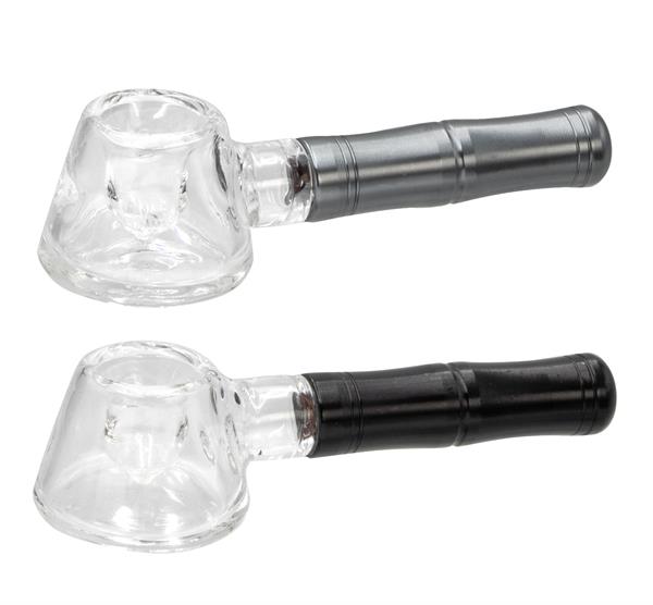 Fajka Wild Fire, sklo - kov 11,5 cm