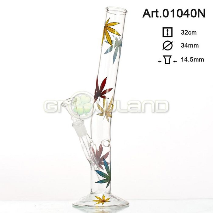 Bongo farebné konopné listy výška 32 cm