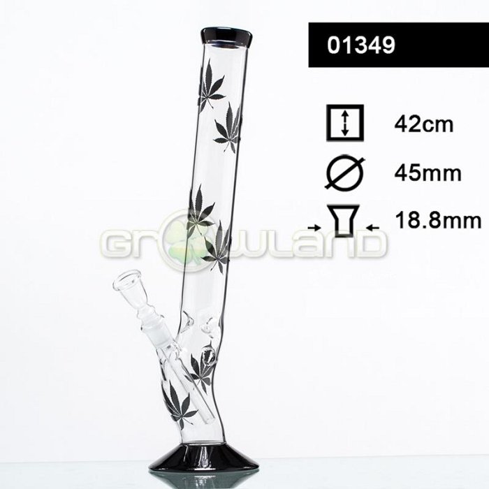 Bongo čierny konopný list, výška : 42cm