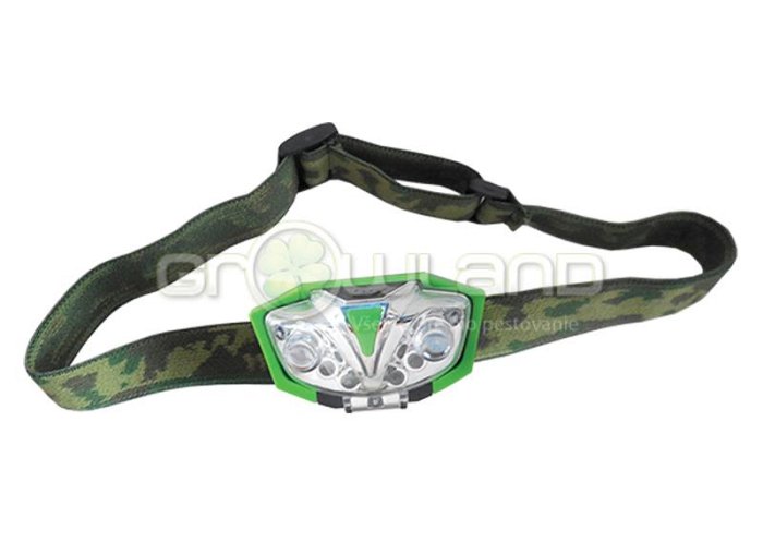 Čelovka so Zeleným svetlom LED - nočné osvetlenie