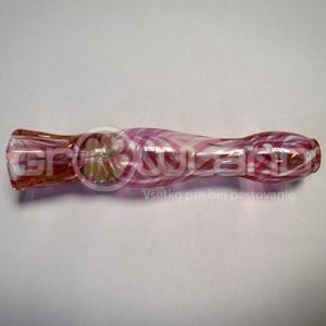 Sklenka - ružové pruhy