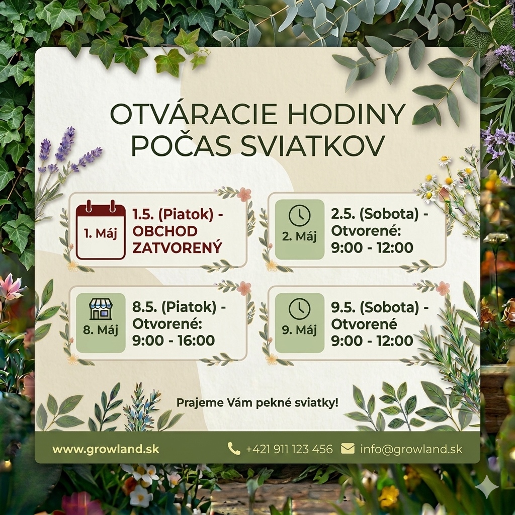 Otváracie hodiny počas sviatkov